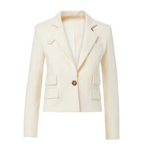 Veronica Beard Boon Ecru Cropped Blazer Jacket Size 8
